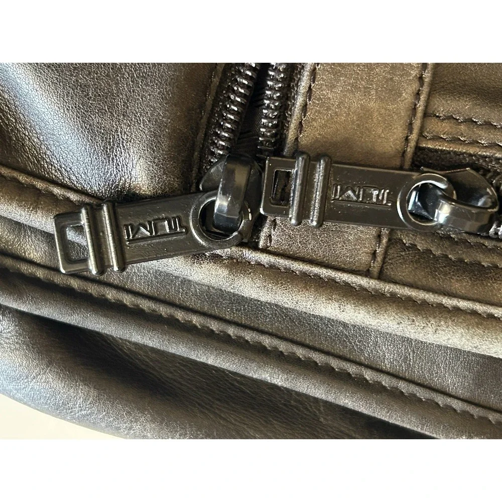 Tumi Alpha Black Napa Leather Briefcase Rare Vintage Piece Great Patina Attaché